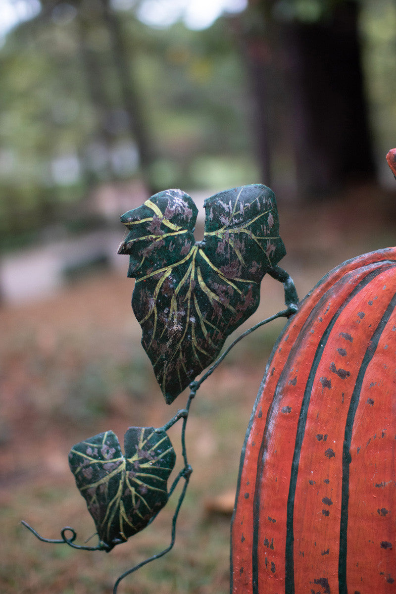 Hand-Hammered Metal Pumpkin Yard Stakes By Kalalou | Garden Sculptures & Statues |  Modishstore  - 2