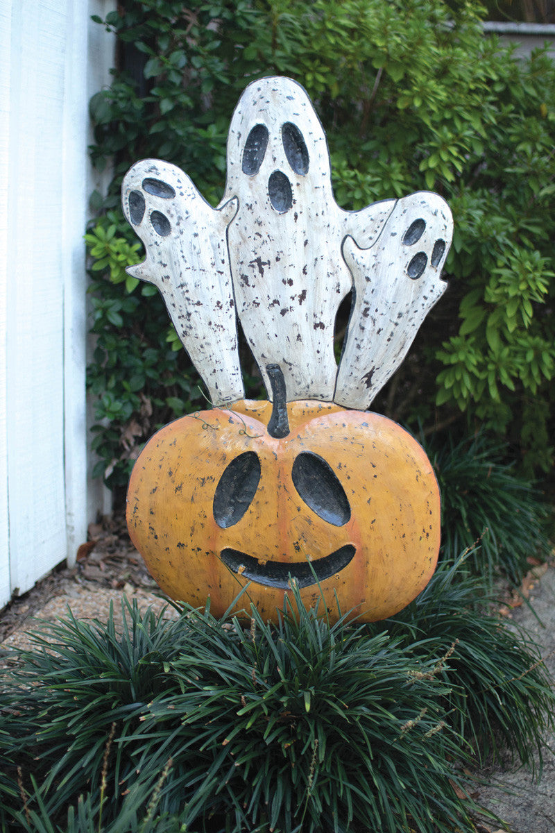 Jack-O-Lantern And Ghost Yard Art By Kalalou | Lanterns | Modishstore