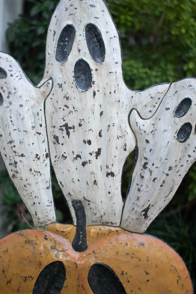 Jack-O-Lantern And Ghost Yard Art By Kalalou | Lanterns | Modishstore - 2