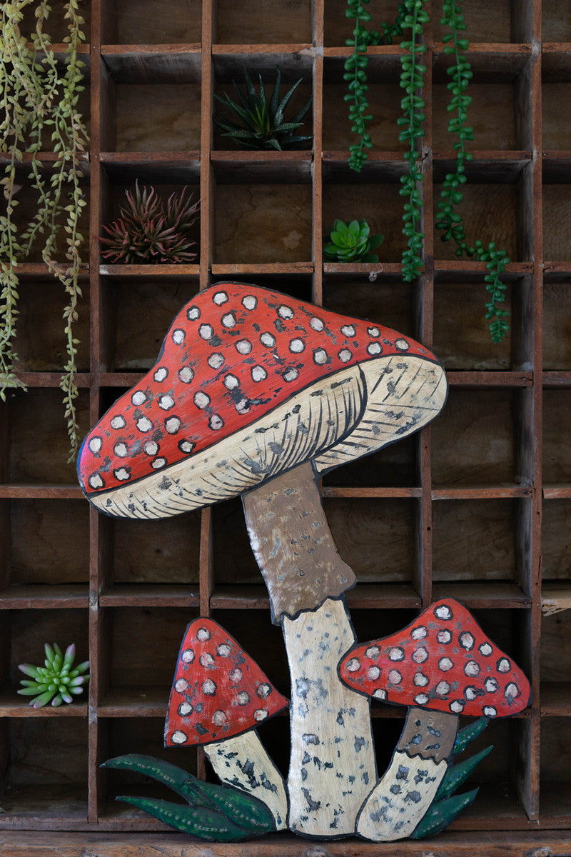 Hand Hammered Metal Mushroom By Kalalou | Sculptures | Modishstore