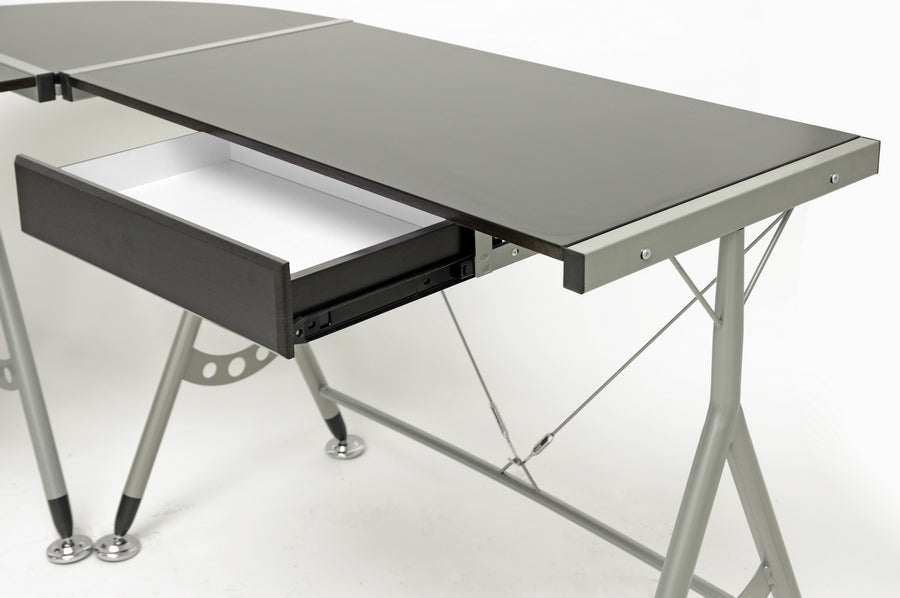 baxton studio elburn dark brown l shaped modern computer desk | Modish Furniture Store-3