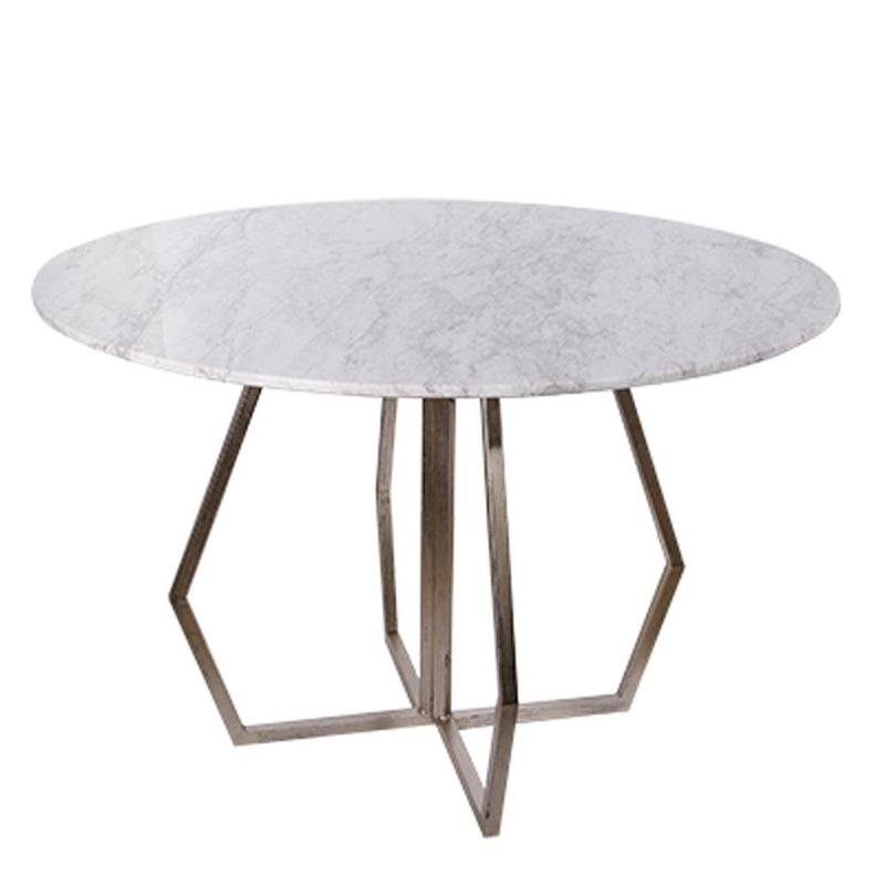 A&B Home White Marble Round Table | Coffee Tables | Modishstore