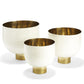 Dec. White Bowls W/Gold Base Set Of 3 By Tozai Home | Decorative Bowls | Modishstore -3