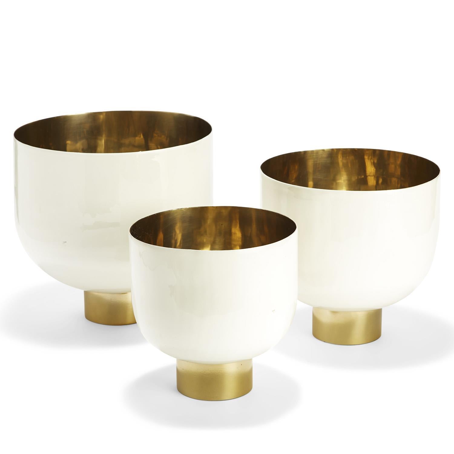 Dec. White Bowls W/Gold Base Set Of 6 By Tozai Home | Decorative Bowls | Modishstore - 3