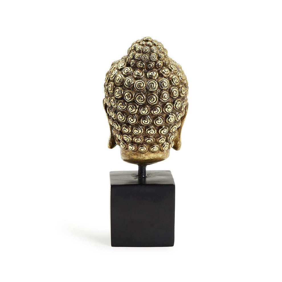 Buddha Head On Black Pedestal Stand By Tozai Home | Sculptures | Modishstore - 4