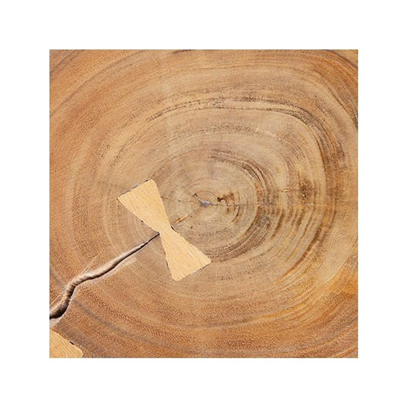 Round Wooden Teak Riser with Iron Base by Jeffan | Cake & Tiered Stands | Modishstore - 6