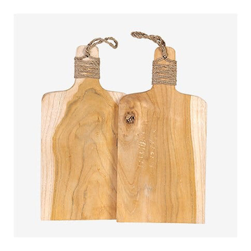 Rifle Serving Board, Seagrass Handle Set of 2 (4 Pieces)  by Jeffan | Cutting & Serving Boards | Modishstore