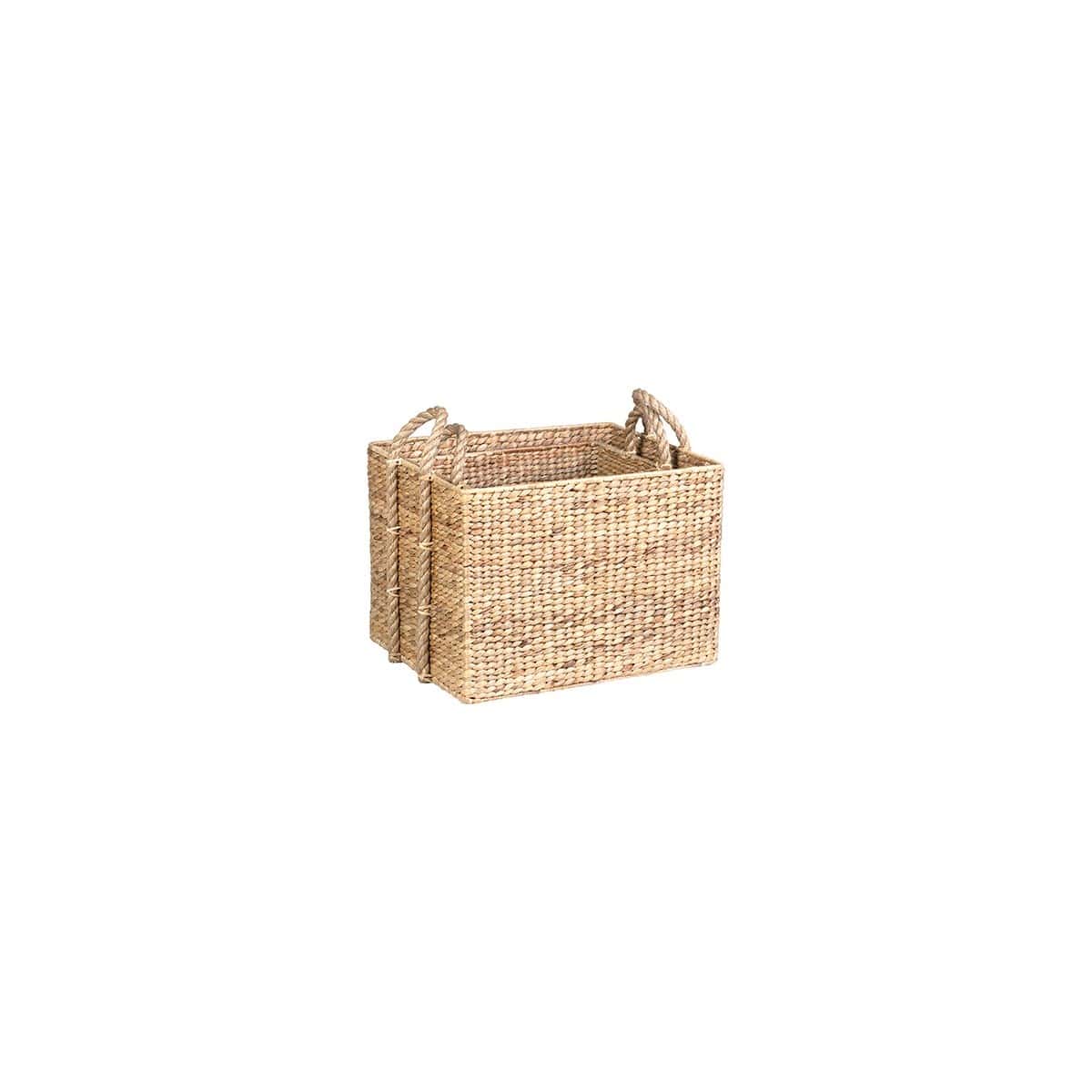 Tyler Waterhyacinth Basket - set of 2 by Jeffan | Bins, Baskets & Buckets | Modishstore - 2