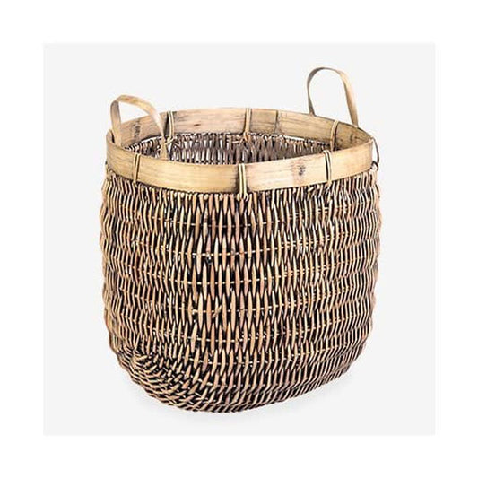 Hilton Rattan and Bamboo Basket by Jeffan | Bins, Baskets & Buckets | Modishstore