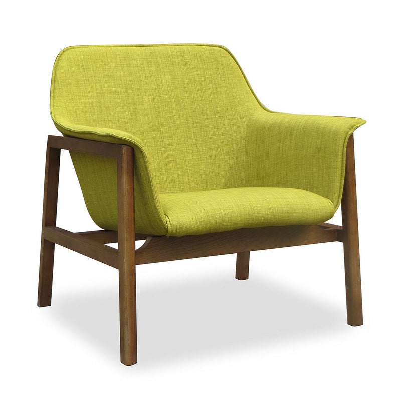 Manhattan Comfort Miller Grey and Walnut Linen Weave Accent Chair | Accent Chairs | Modishstore-2