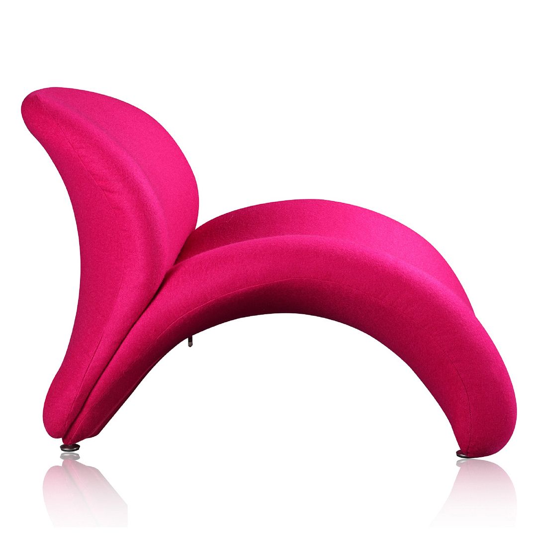 Manhattan Comfort Rosebud Fuchsia Wool Blend Accent Chair | Accent Chairs | Modishstore-4