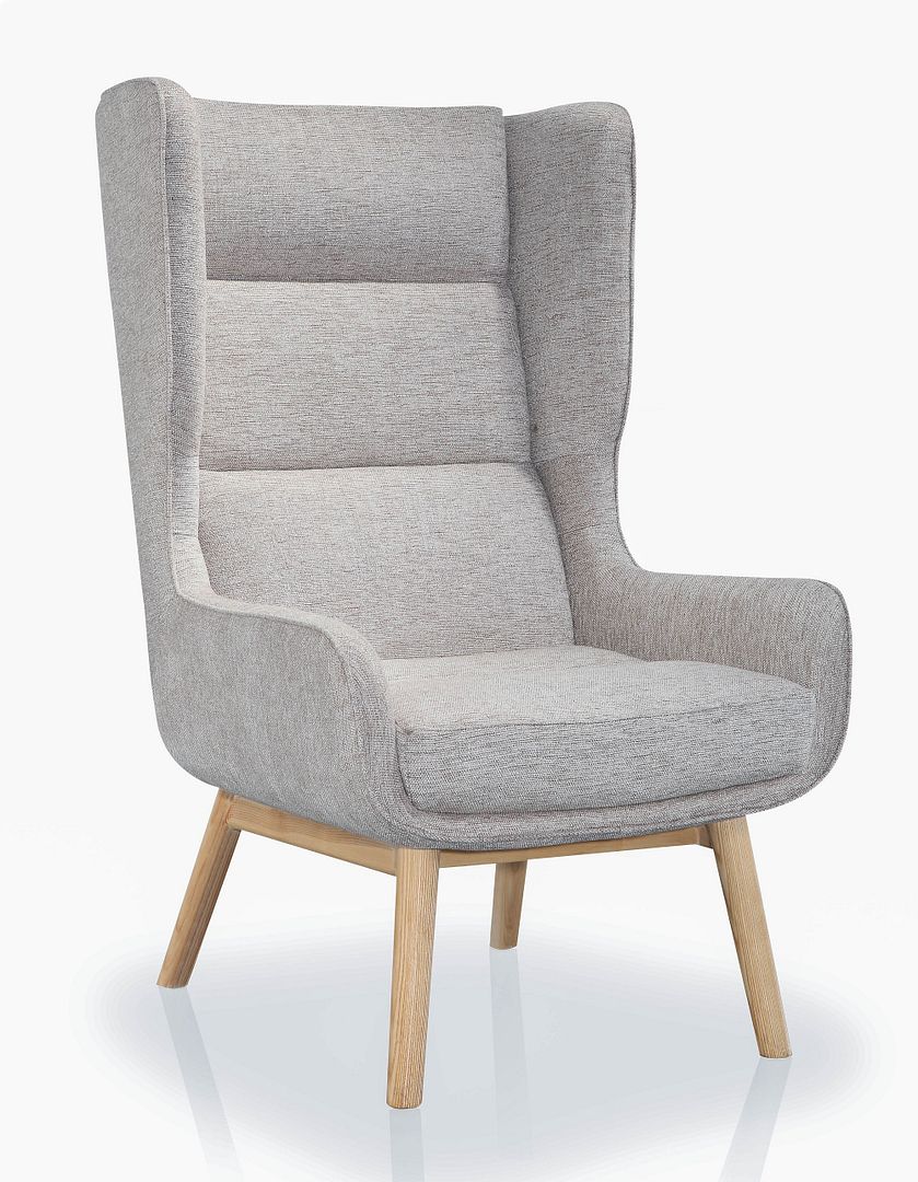 Manhattan Comfort Sampson Graphite and Natural Twill Accent Chair | Accent Chairs | Modishstore-2