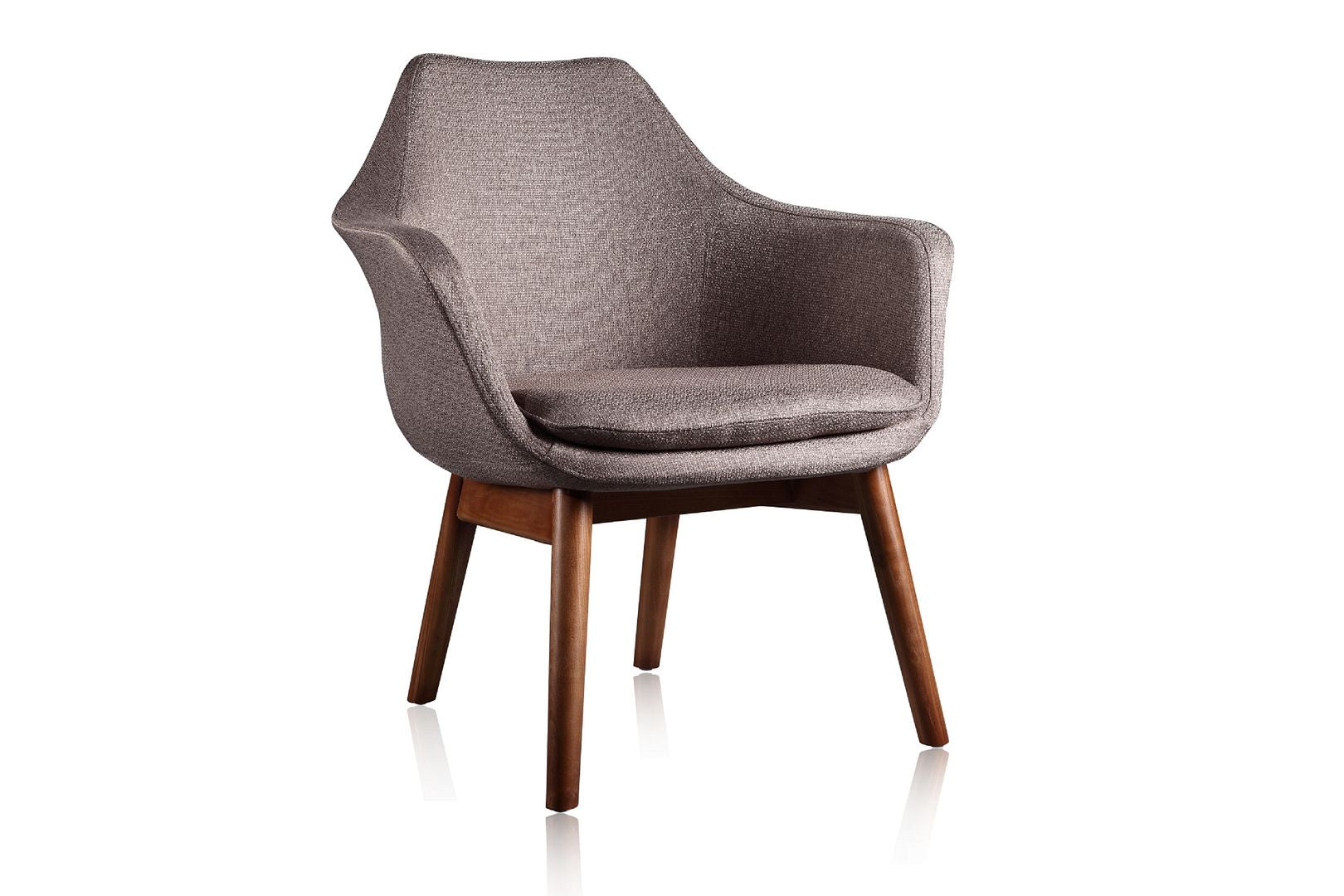Manhattan Comfort Cronkite Blue and Walnut Twill Accent Chair | Accent Chairs | Modishstore-2
