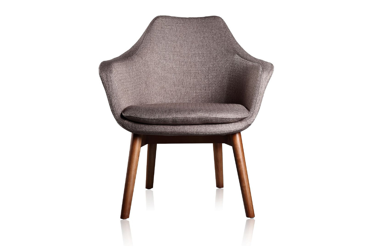 Manhattan Comfort Cronkite Blue and Walnut Twill Accent Chair | Accent Chairs | Modishstore-8