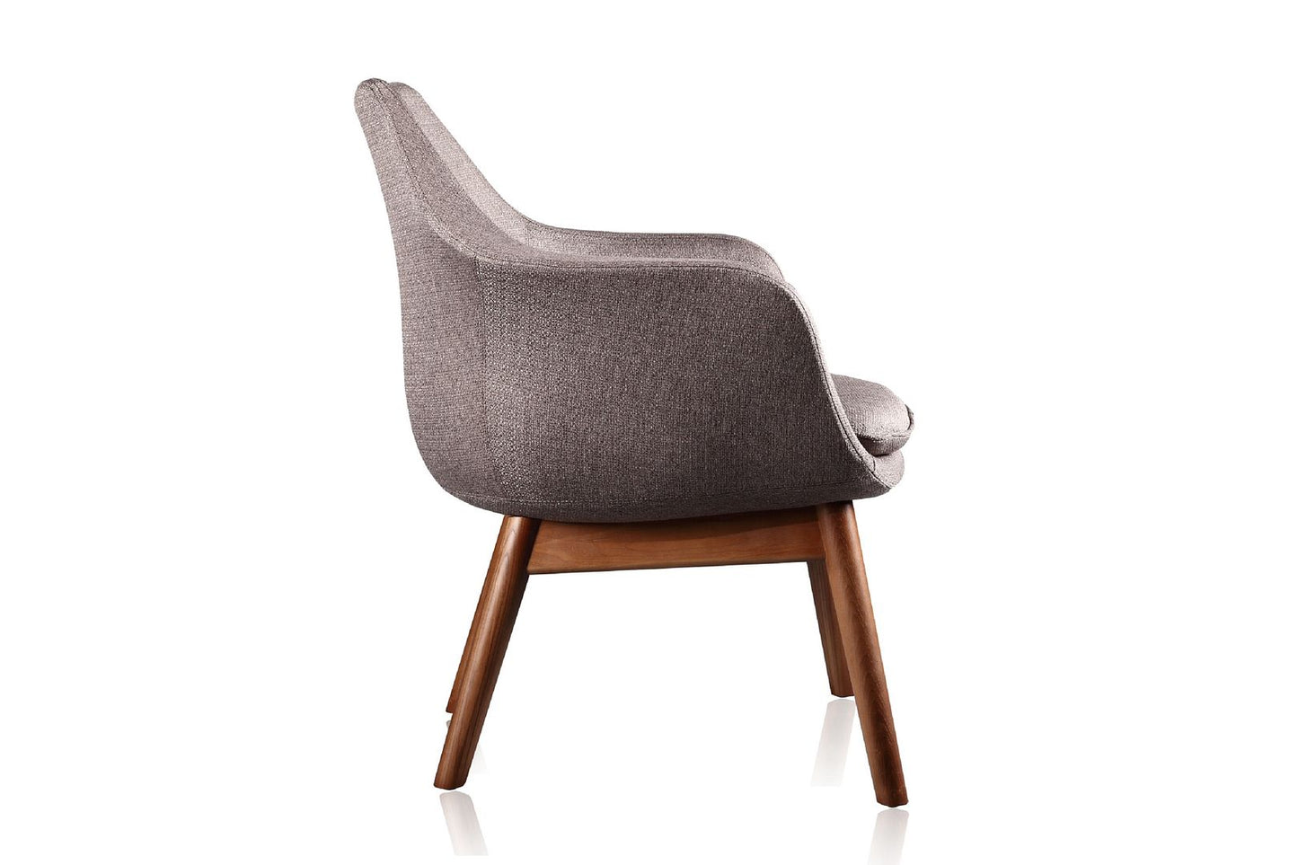 Manhattan Comfort Cronkite Blue and Walnut Twill Accent Chair | Accent Chairs | Modishstore-9