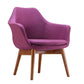 Manhattan Comfort Cronkite Blue and Walnut Twill Accent Chair | Accent Chairs | Modishstore-5