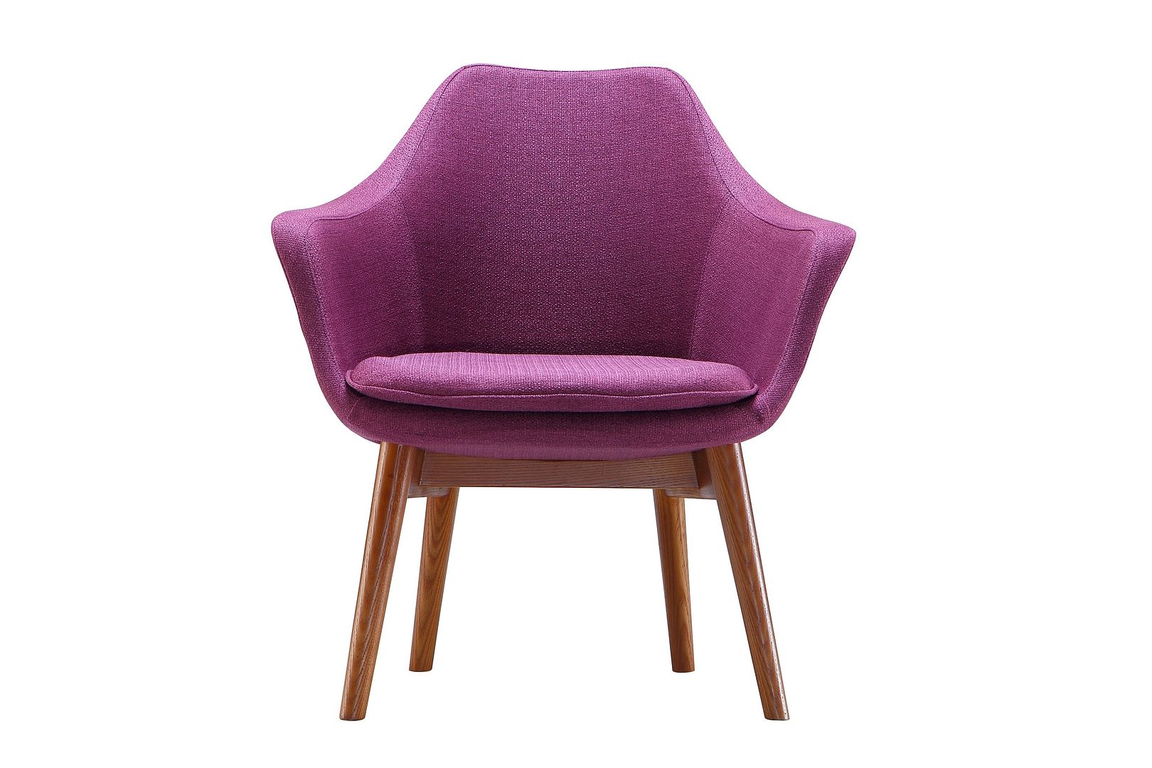 Manhattan Comfort Cronkite Blue and Walnut Twill Accent Chair | Accent Chairs | Modishstore-13