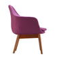 Manhattan Comfort Cronkite Blue and Walnut Twill Accent Chair | Accent Chairs | Modishstore-14