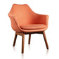 Manhattan Comfort Cronkite Blue and Walnut Twill Accent Chair | Accent Chairs | Modishstore-3