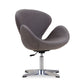 Manhattan Comfort Raspberry Orange and Polished Chrome Wool Blend Adjustable Swivel Chair | Accent Chairs | Modishstore-2