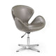 Manhattan Comfort Raspberry Orange and Polished Chrome Wool Blend Adjustable Swivel Chair | Accent Chairs | Modishstore-11