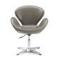 Manhattan Comfort Raspberry Orange and Polished Chrome Wool Blend Adjustable Swivel Chair | Accent Chairs | Modishstore-25