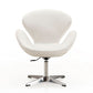Manhattan Comfort Raspberry Orange and Polished Chrome Wool Blend Adjustable Swivel Chair | Accent Chairs | Modishstore-18