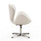 Manhattan Comfort Raspberry Orange and Polished Chrome Wool Blend Adjustable Swivel Chair | Accent Chairs | Modishstore-19