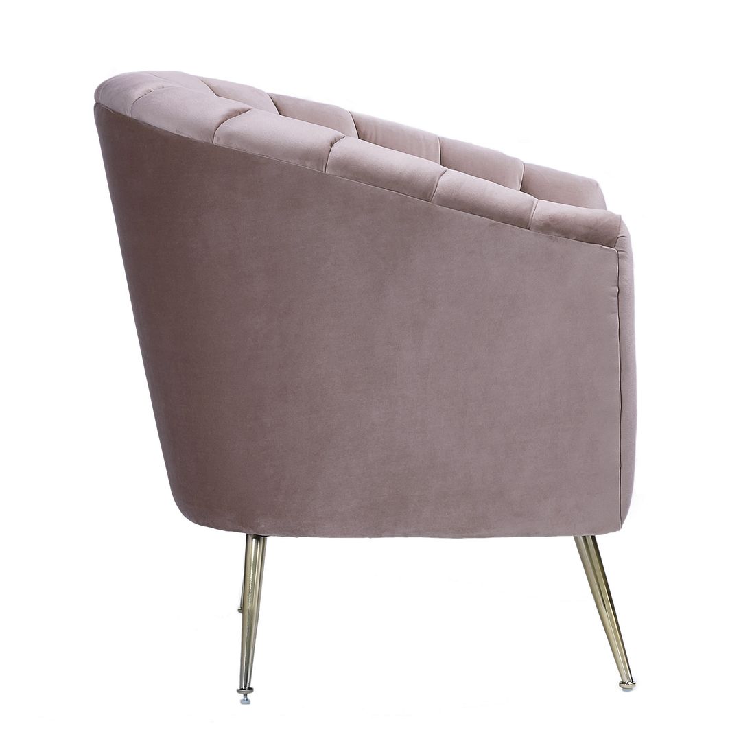 Manhattan Comfort Rosemont Green and Gold Velvet Accent Chair | Accent Chairs | Modishstore-9