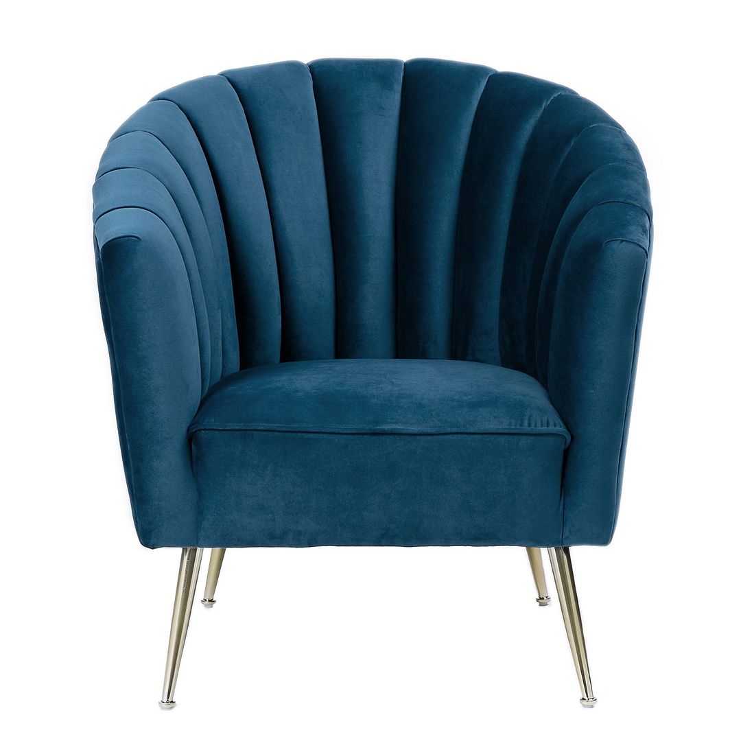 Manhattan Comfort Rosemont Green and Gold Velvet Accent Chair | Accent Chairs | Modishstore-6