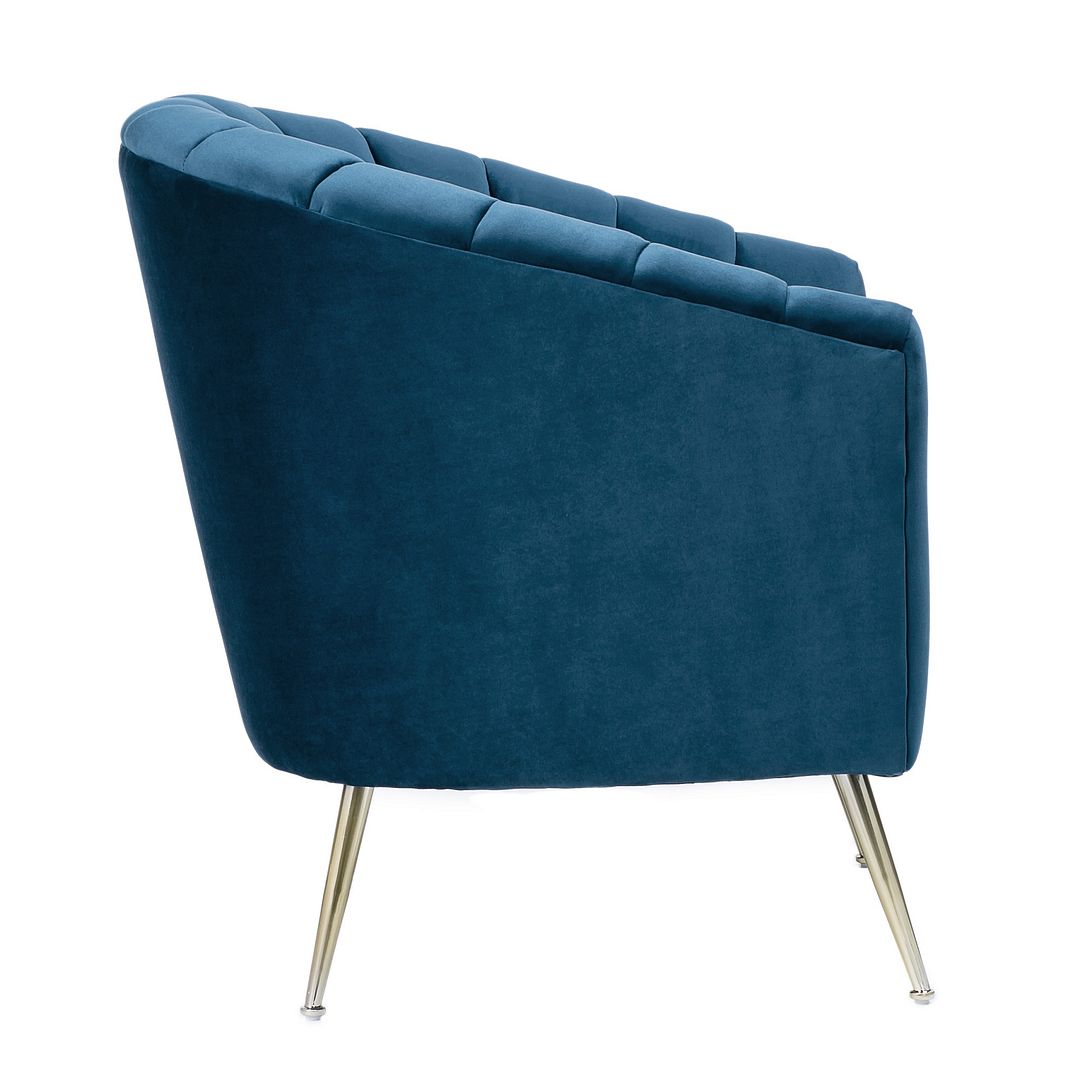 Manhattan Comfort Rosemont Green and Gold Velvet Accent Chair | Accent Chairs | Modishstore-5