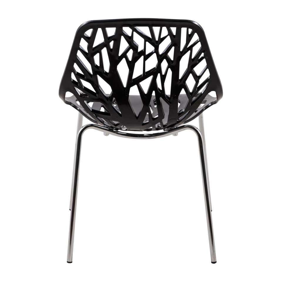 LeisureMod Modern Asbury Dining Chair w/ Chromed Legs, Set of 4 | Dining Chairs | Modishstore - 6