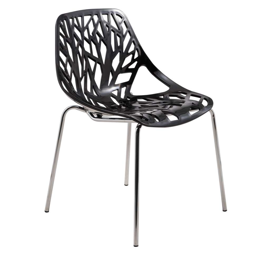 LeisureMod Modern Asbury Dining Chair w/ Chromed Legs | Dining Chairs | Modishstore - 3