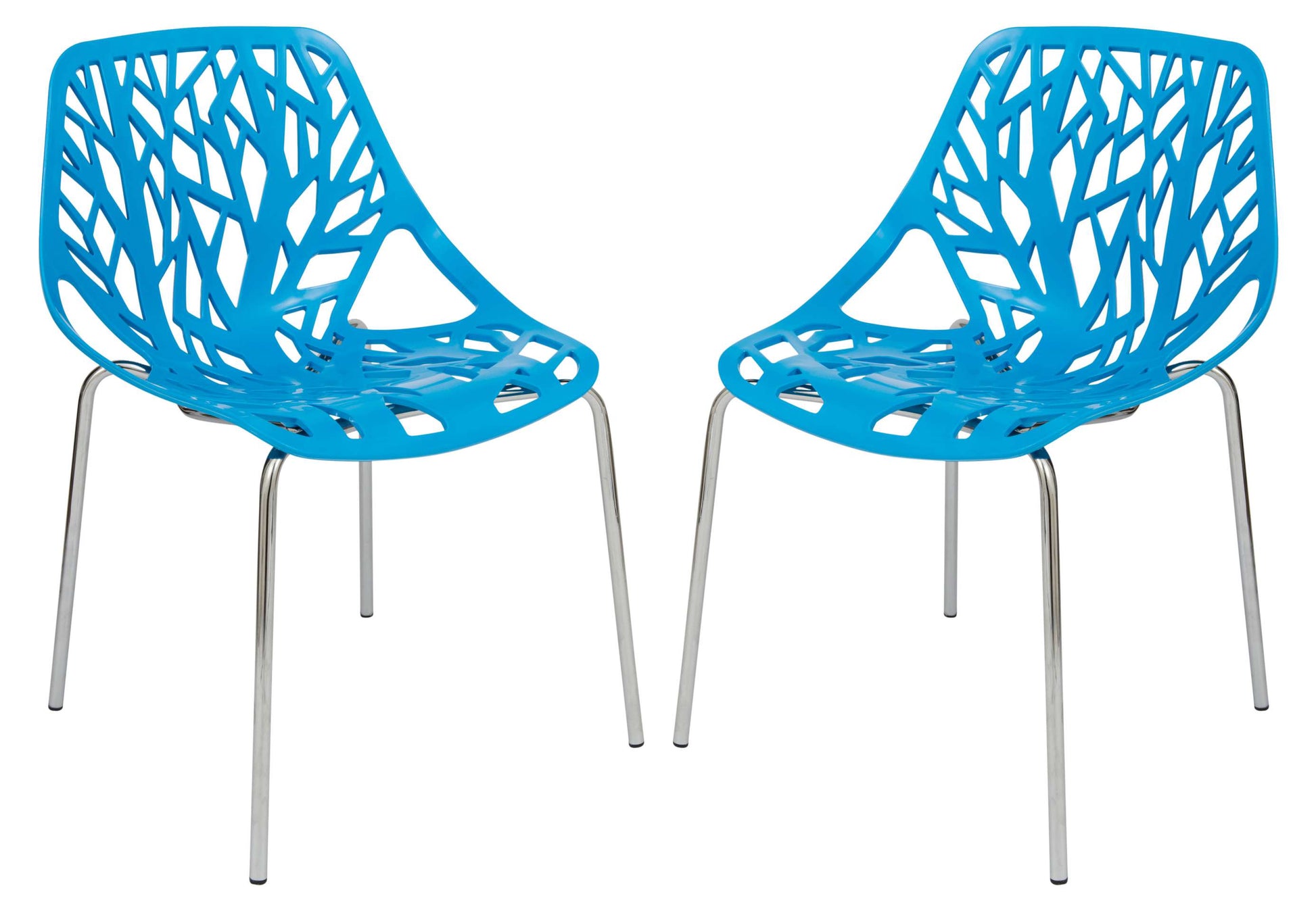 LeisureMod Modern Asbury Dining Chair w/ Chromed Legs, Set of 2 | Dining Chairs | Modishstore - 2