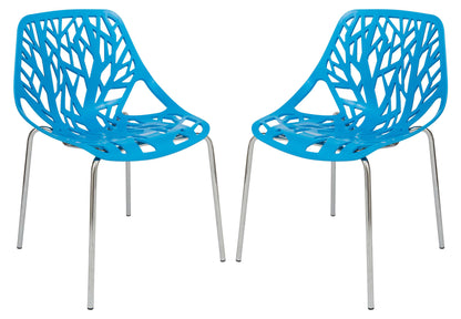 LeisureMod Modern Asbury Dining Chair w/ Chromed Legs, Set of 2 | Dining Chairs | Modishstore - 2