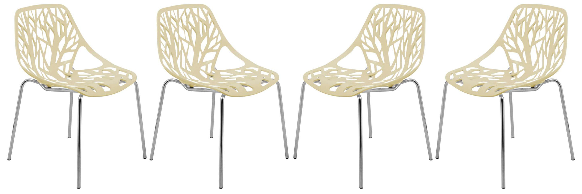 LeisureMod Modern Asbury Dining Chair w/ Chromed Legs, Set of 4 | Dining Chairs | Modishstore - 18