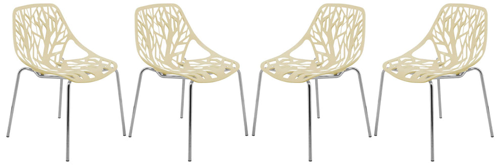 LeisureMod Modern Asbury Dining Chair w/ Chromed Legs, Set of 4 | Dining Chairs | Modishstore - 18