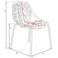 LeisureMod Modern Asbury Dining Chair w/ Chromed Legs, Set of 4 | Dining Chairs | Modishstore - 20