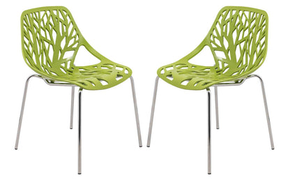 LeisureMod Modern Asbury Dining Chair w/ Chromed Legs, Set of 2 | Dining Chairs | Modishstore - 22