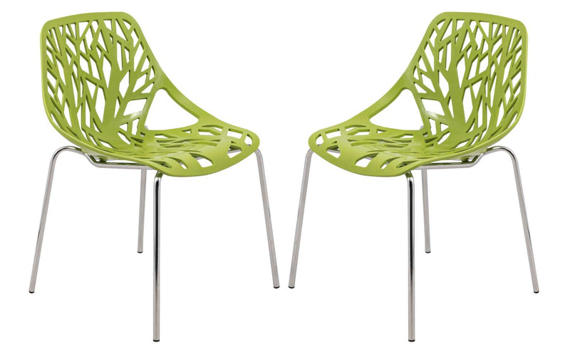 LeisureMod Modern Asbury Dining Chair w/ Chromed Legs, Set of 2 | Dining Chairs | Modishstore - 22
