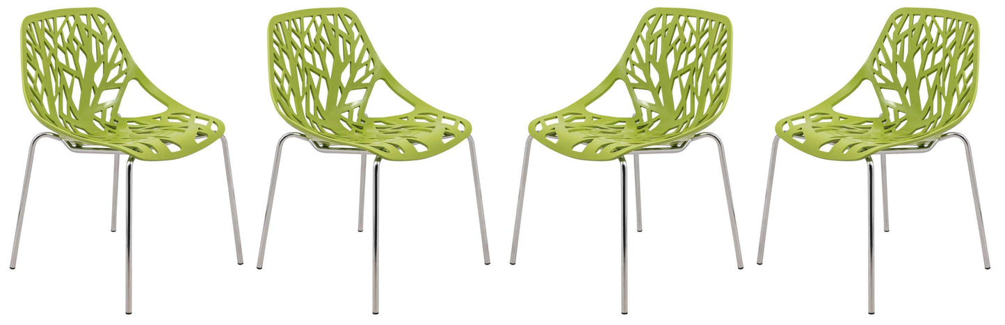 LeisureMod Modern Asbury Dining Chair w/ Chromed Legs, Set of 4 | Dining Chairs | Modishstore - 22