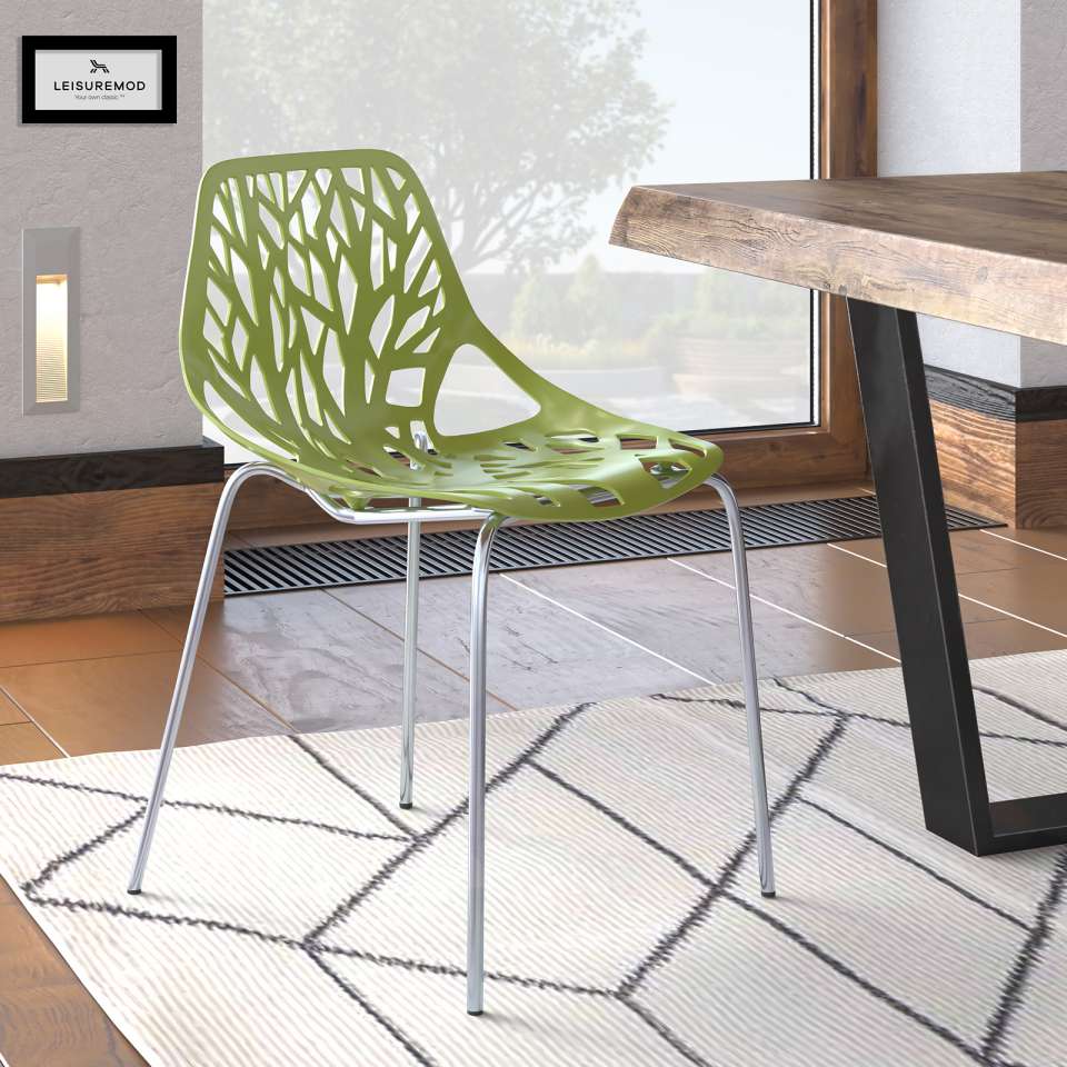 LeisureMod Modern Asbury Dining Chair w/ Chromed Legs | Dining Chairs | Modishstore - 26