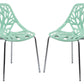 LeisureMod Modern Asbury Dining Chair w/ Chromed Legs, Set of 4 | Dining Chairs | Modishstore - 37