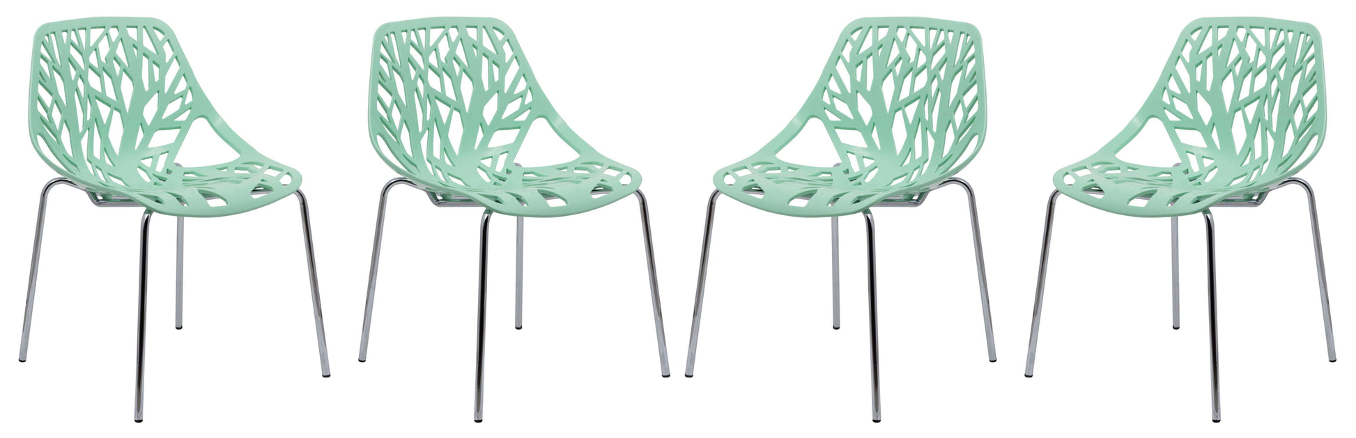 LeisureMod Modern Asbury Dining Chair w/ Chromed Legs, Set of 4 | Dining Chairs | Modishstore - 37