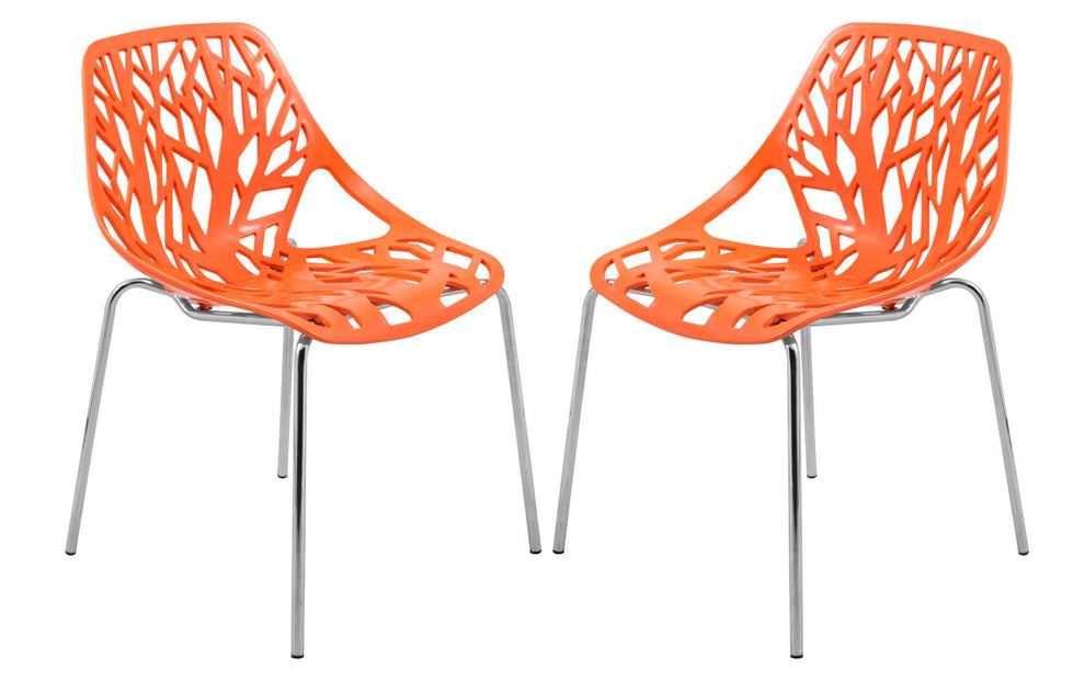 LeisureMod Modern Asbury Dining Chair w/ Chromed Legs, Set of 2 | Dining Chairs | Modishstore - 39