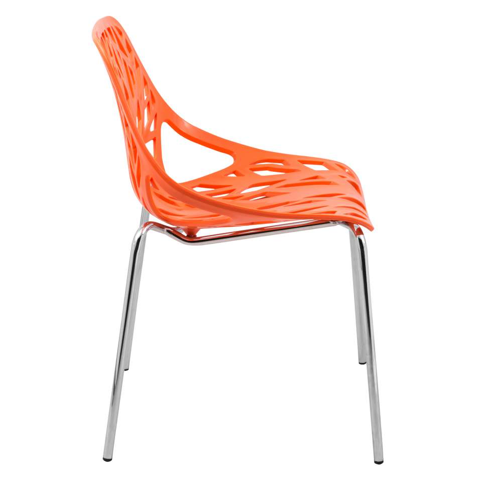 LeisureMod Modern Asbury Dining Chair w/ Chromed Legs | Dining Chairs | Modishstore - 37