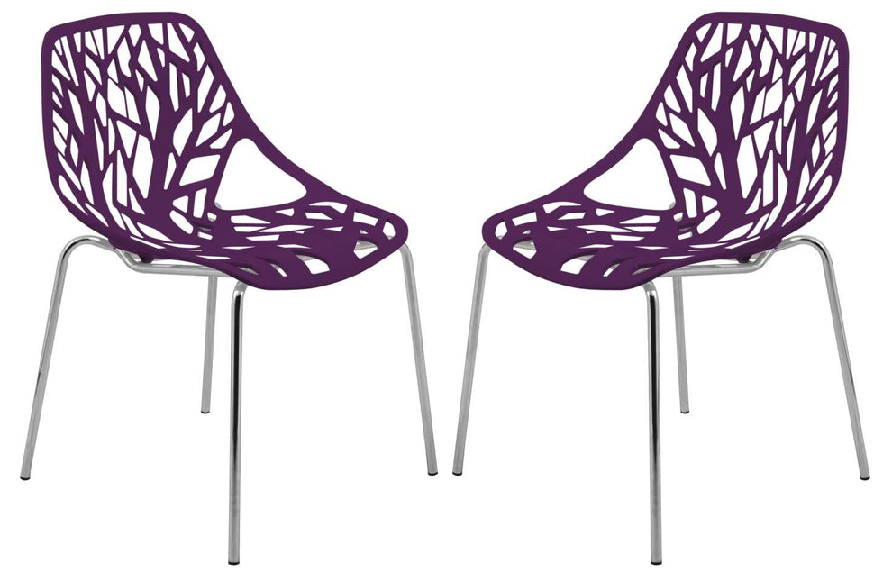 LeisureMod Modern Asbury Dining Chair w/ Chromed Legs, Set of 2 | Dining Chairs | Modishstore - 50