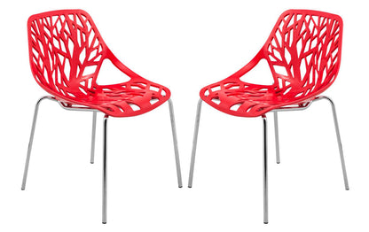 LeisureMod Modern Asbury Dining Chair w/ Chromed Legs, Set of 2 | Dining Chairs | Modishstore - 64