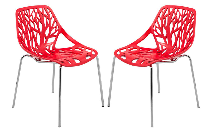 LeisureMod Modern Asbury Dining Chair w/ Chromed Legs, Set of 2 | Dining Chairs | Modishstore - 64