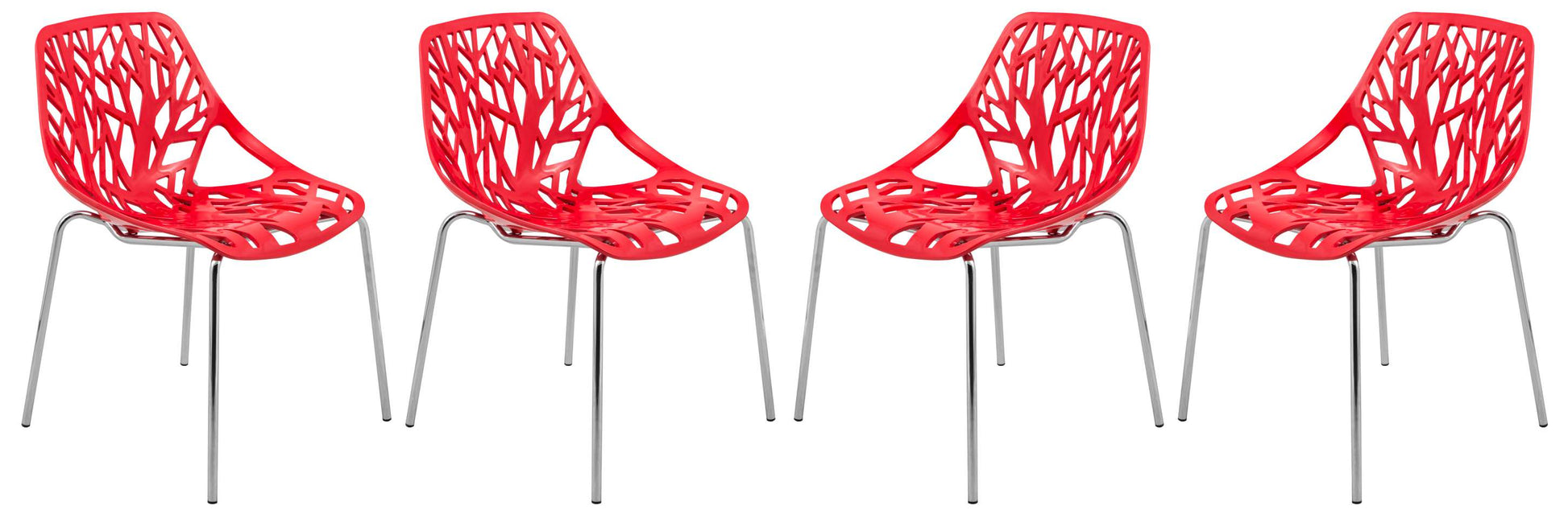 LeisureMod Modern Asbury Dining Chair w/ Chromed Legs, Set of 4 | Dining Chairs | Modishstore - 64